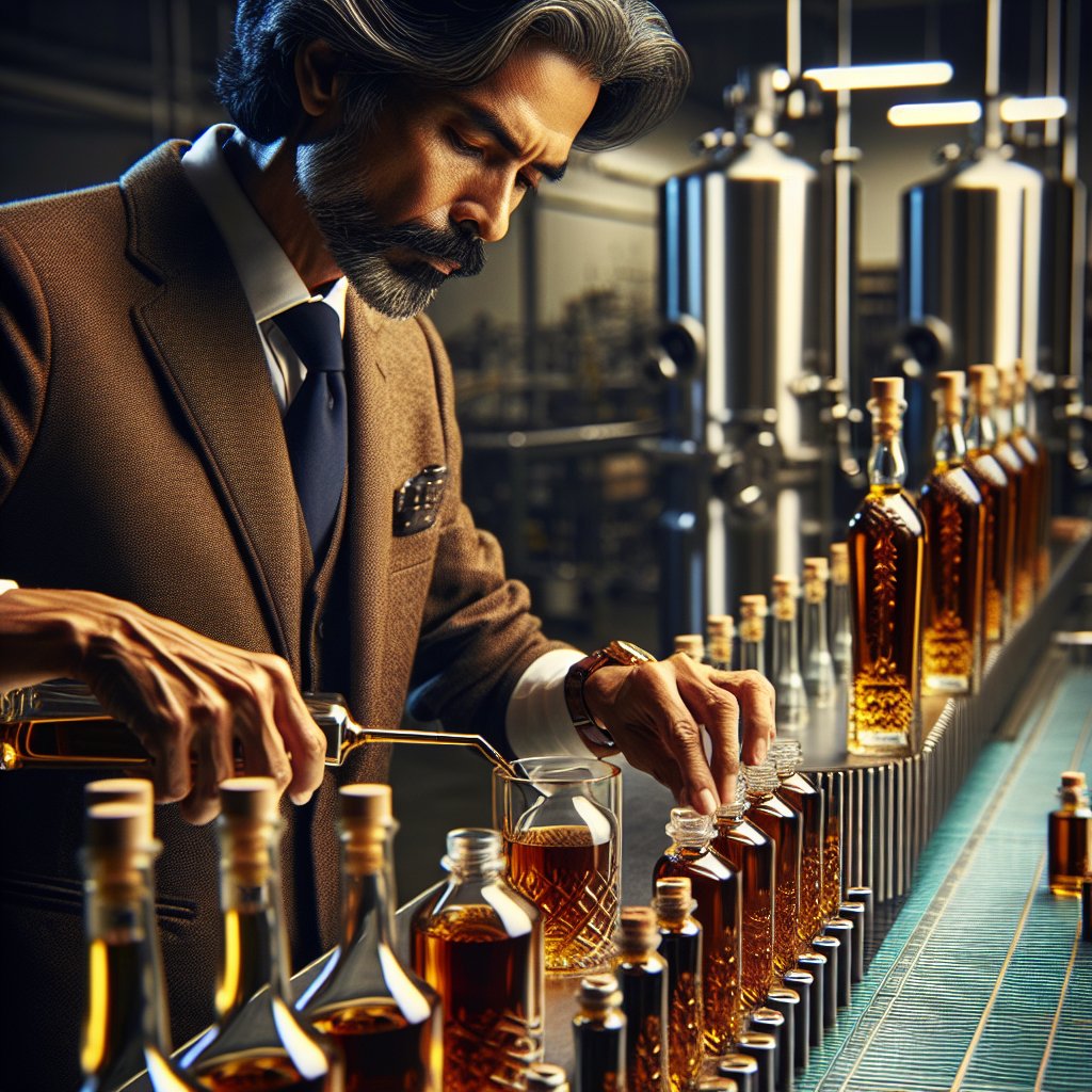 Quá trình pha trộn và đóng chai rượu Brandy cao cấp