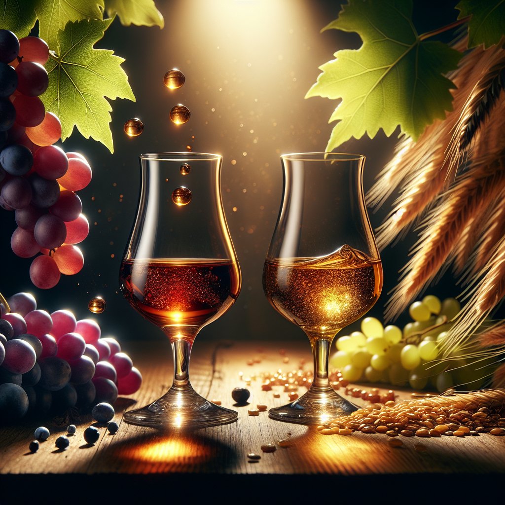 So sánh Brandy và Whisky qua màu sắc và nguyên liệu