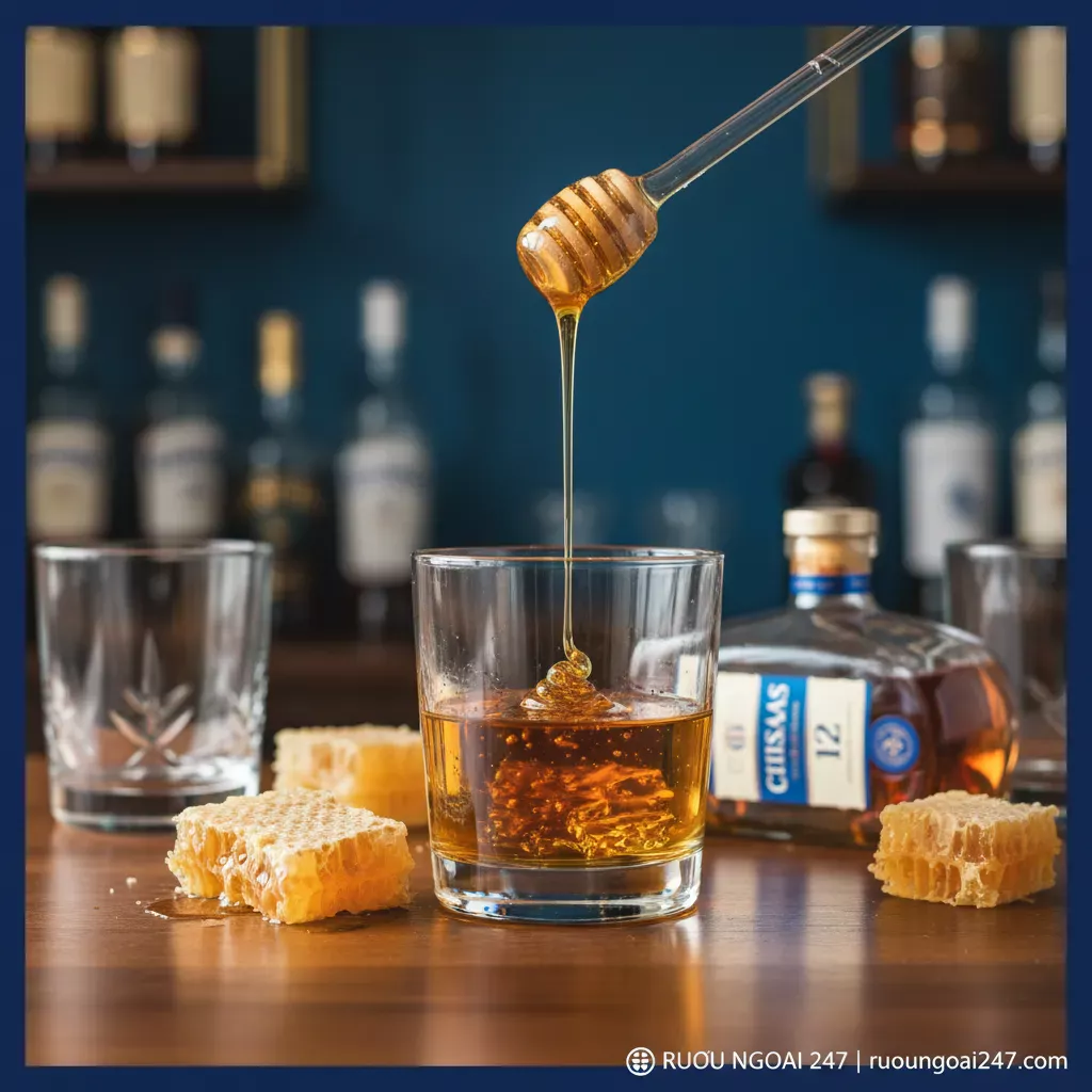 Review Chivas 12 – Hương vị, cảm nhận & nên mua không? 2 1. Dòng mật ong vàng óng rót vào ly Chivas 12