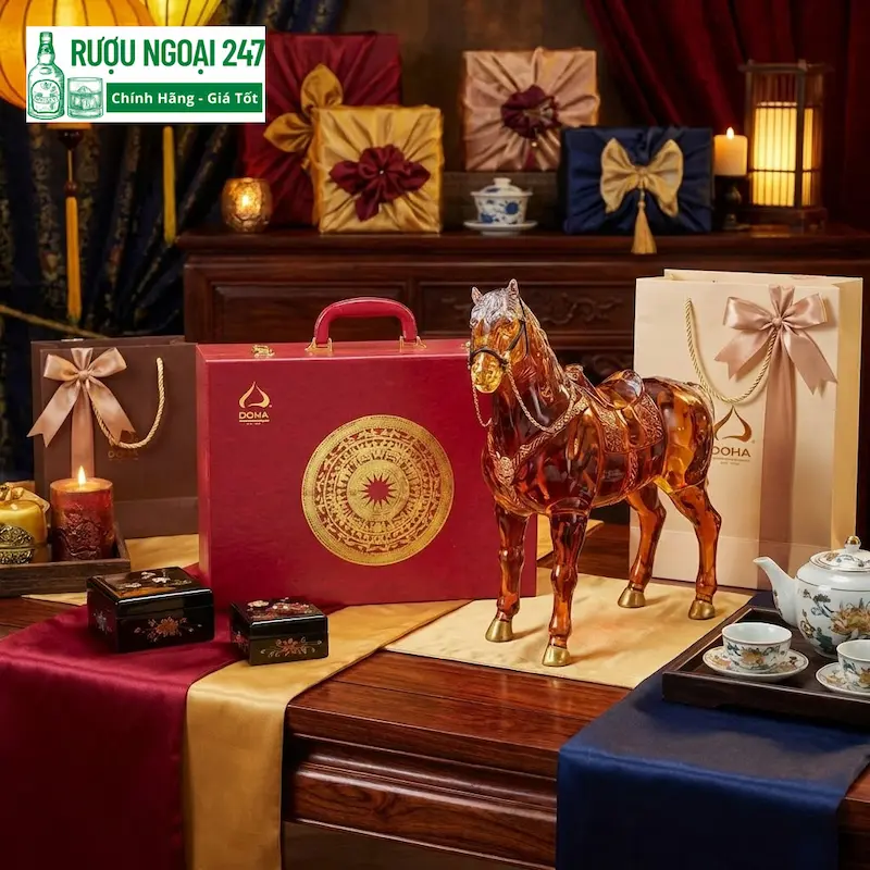 Giá Rượu Ngựa Thủy Tinh ROYAL RICH XO Gold 23K – Quà Tết 2026 4 Giá Rượu Ngựa Thủy Tinh ROYAL RICH XO Gold 23K