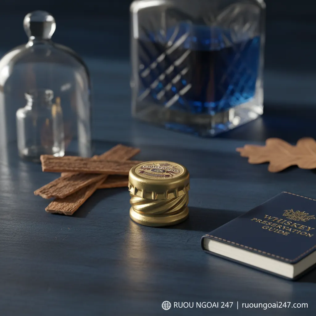 Hướng dẫn bảo quản rượu Chivas để giữ hương vị lâu 3 Nắp chai Chivas được vặn chặt, dựng đứng